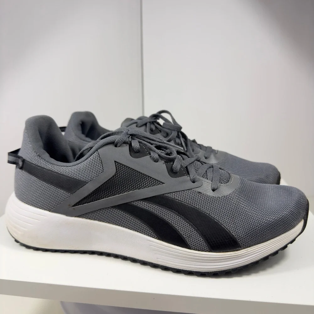 Reebok Lite Plus 3 Men Size 12 Gray White Running Shoes GY3962 Low Top Sneakers